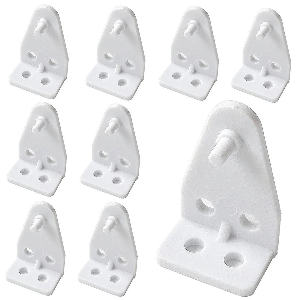 Cutelec 16pcs Hold Down Bracket Bottom Rail Clips White One Size,