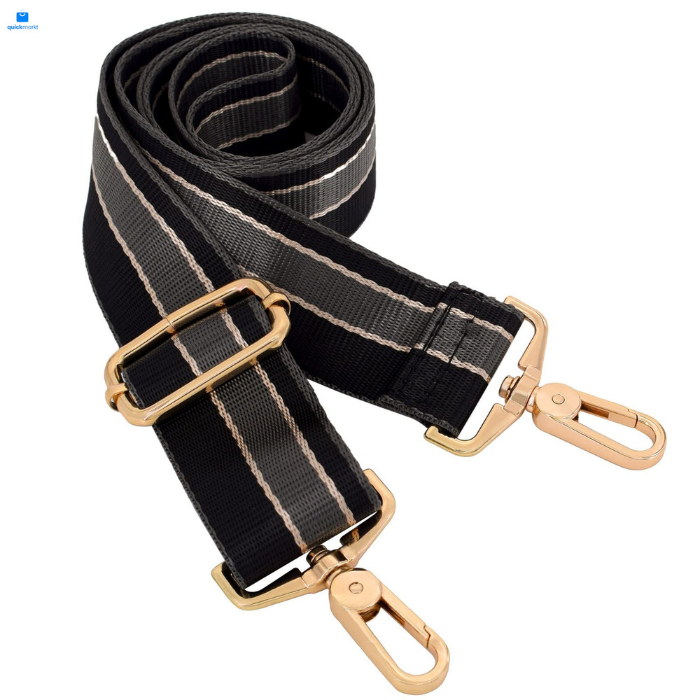 River Lake Purse Strap Replacement Crossbody Width 1.5", Black Stripe2
