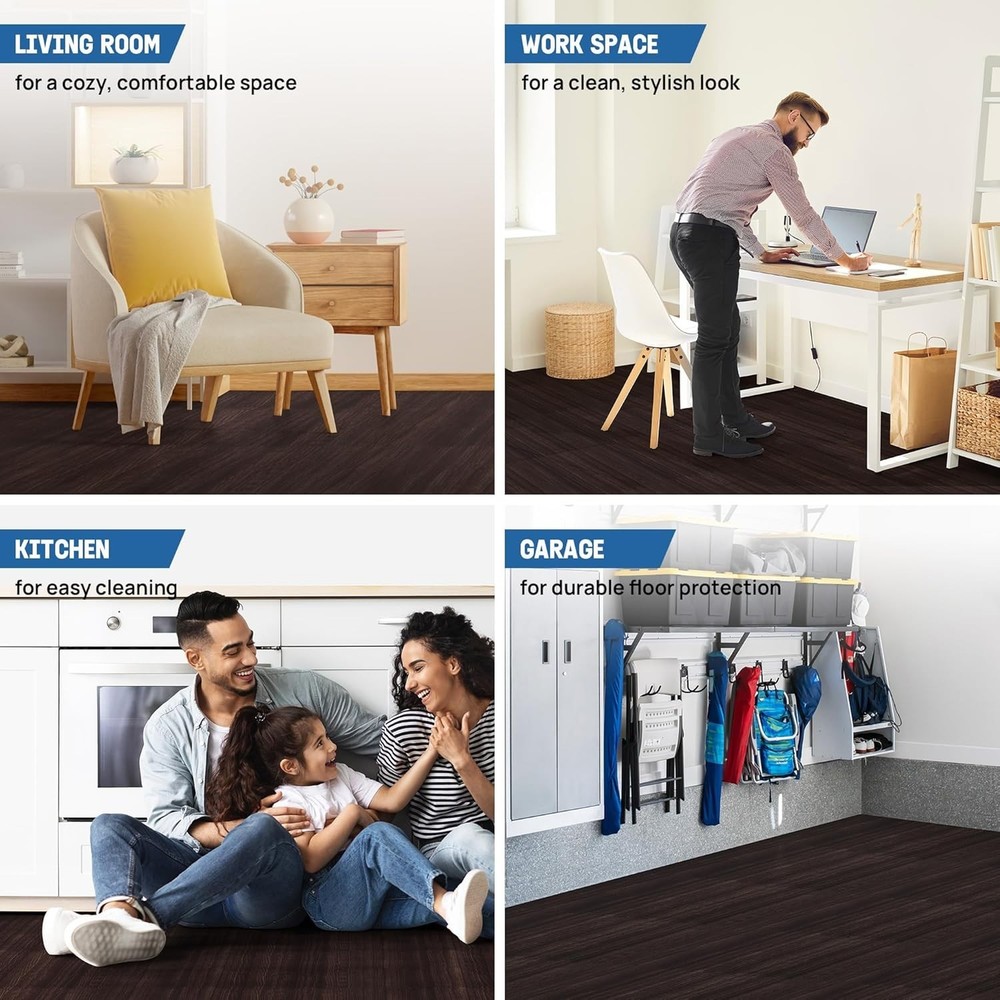 Waterproof EVA Interlocking Puzzle Tiles - 11 SQFT Easy Clean Floor Solution