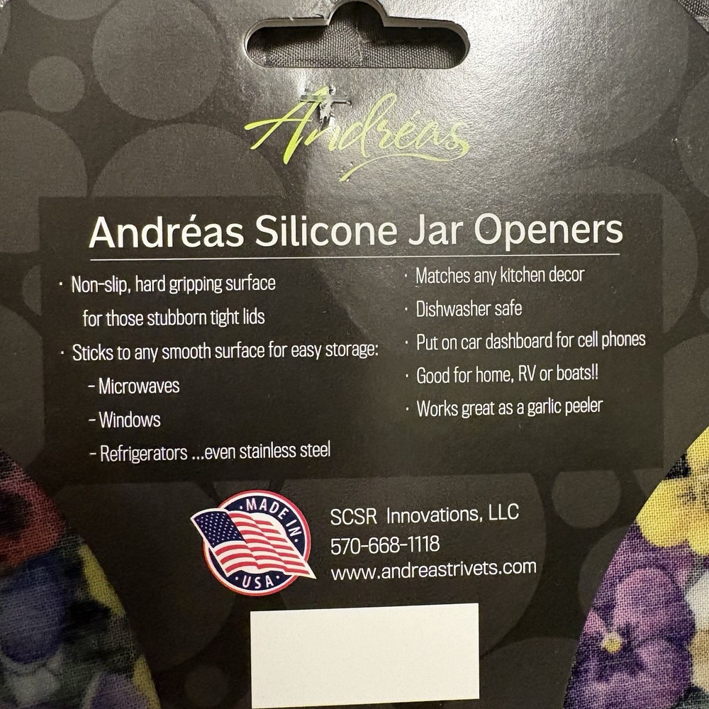 Andreas Non-Slip Jar Opener Floral Design