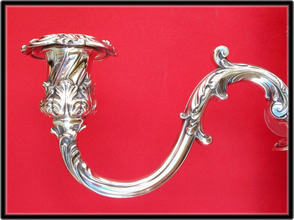 Reed and Barton Rococo Revival style Candelabra