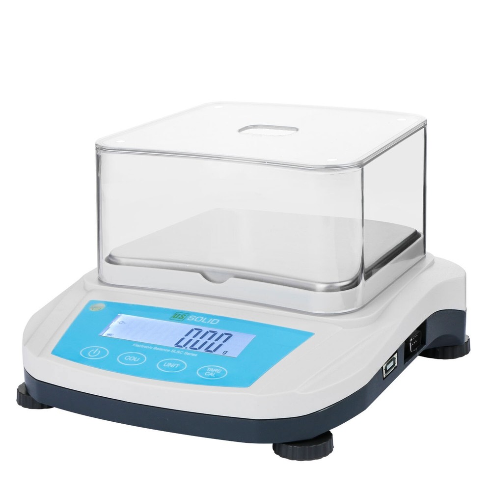 U.S. Solid Analytical Balance 3000 x 0.01 g 10mg Precision Scale RS232 Interface