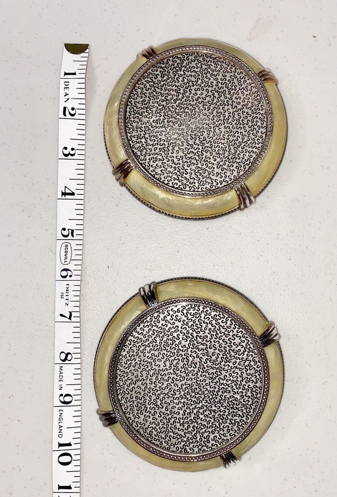 Vintage Lunt Coasters Pewter Unique Barware