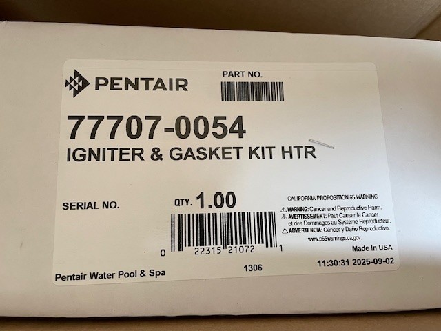 Pentair 77707-0054 Replacement Igniter and Gasket Kit