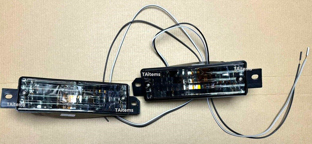 PAIR LEFT+RIGHT FRONT TURN INDICATORS CLEAR FOR BMW 3 SERIES E30 1982-1994