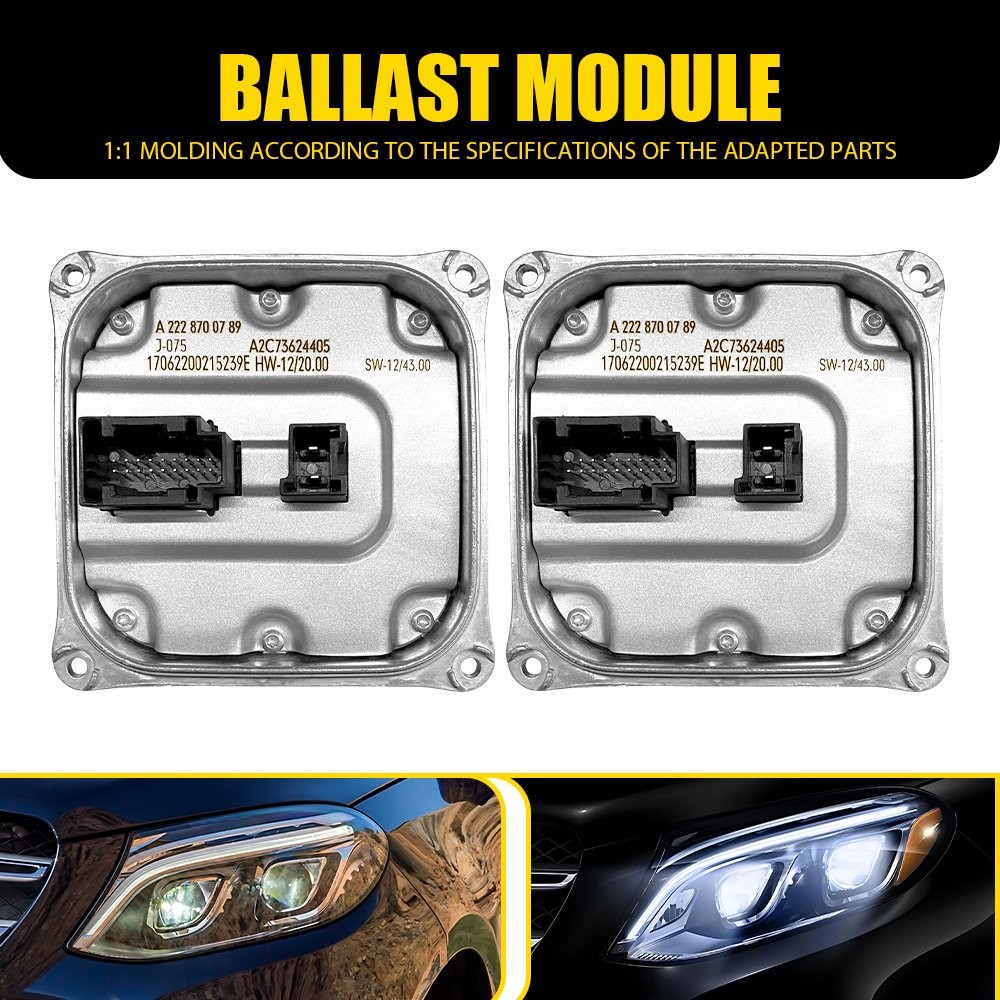 2x For Mercedes LED Headlight Control Unit Module Computer Ballast A2228700789