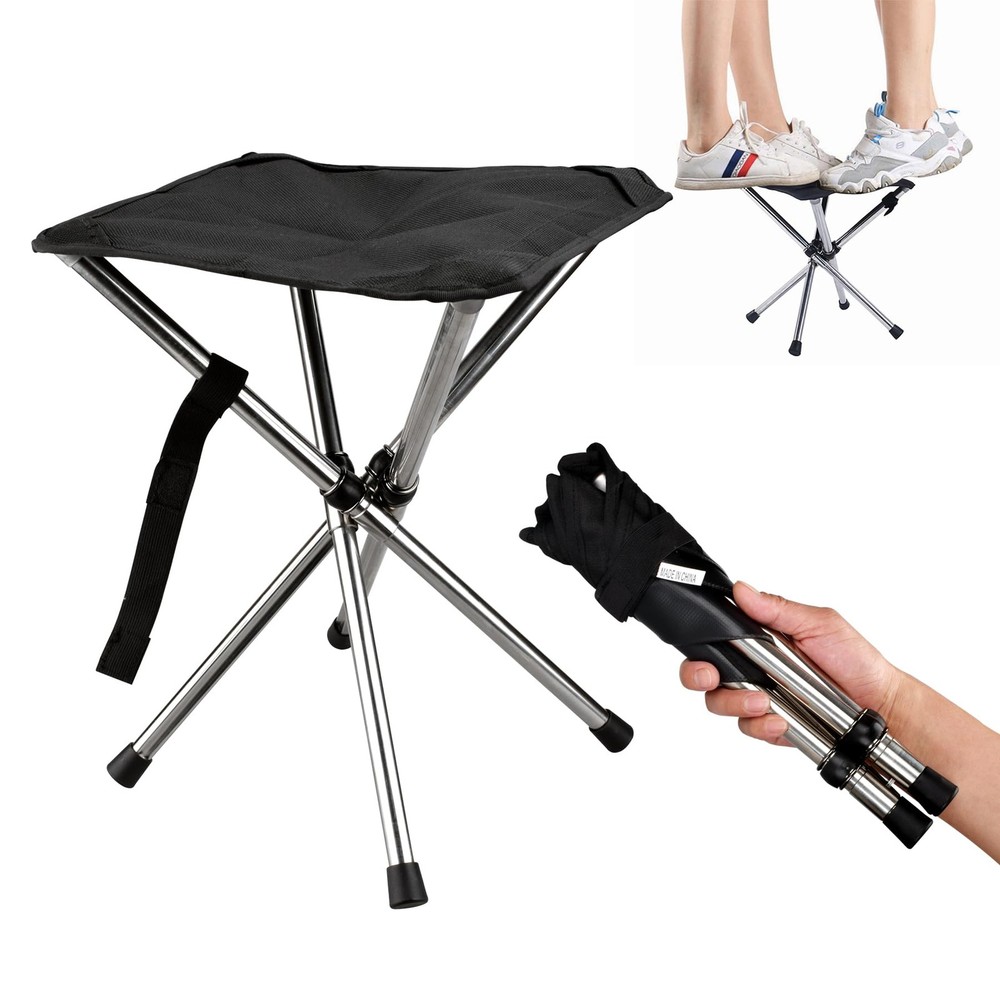 ® Ultra-Light Camping Stool - 1-Second Quick Setup, Adjustable Height & Folda...