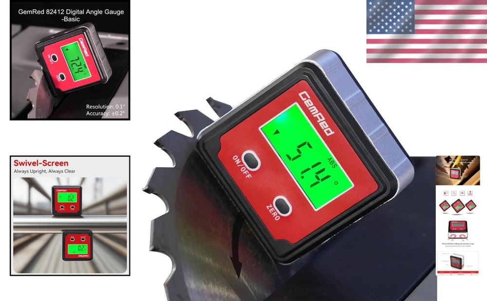 82412 Digital Angle Gauge with Green Backlight