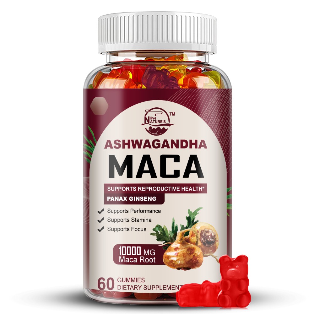 Maca Root Ginseng Gummies - Antioxidant, boosts blood flow and immune system