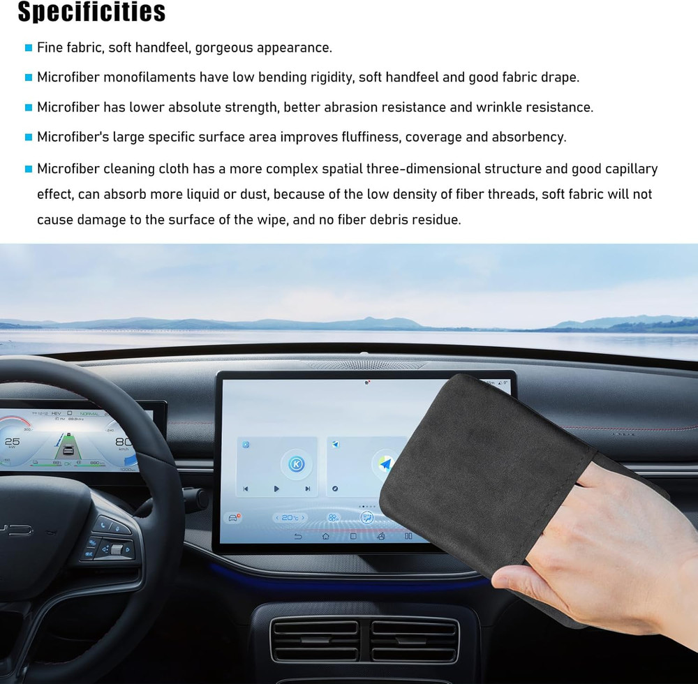Car Screen Cleaner, Microfiber Auto Screen Cleaning Pad, Foldable Touch Screen C