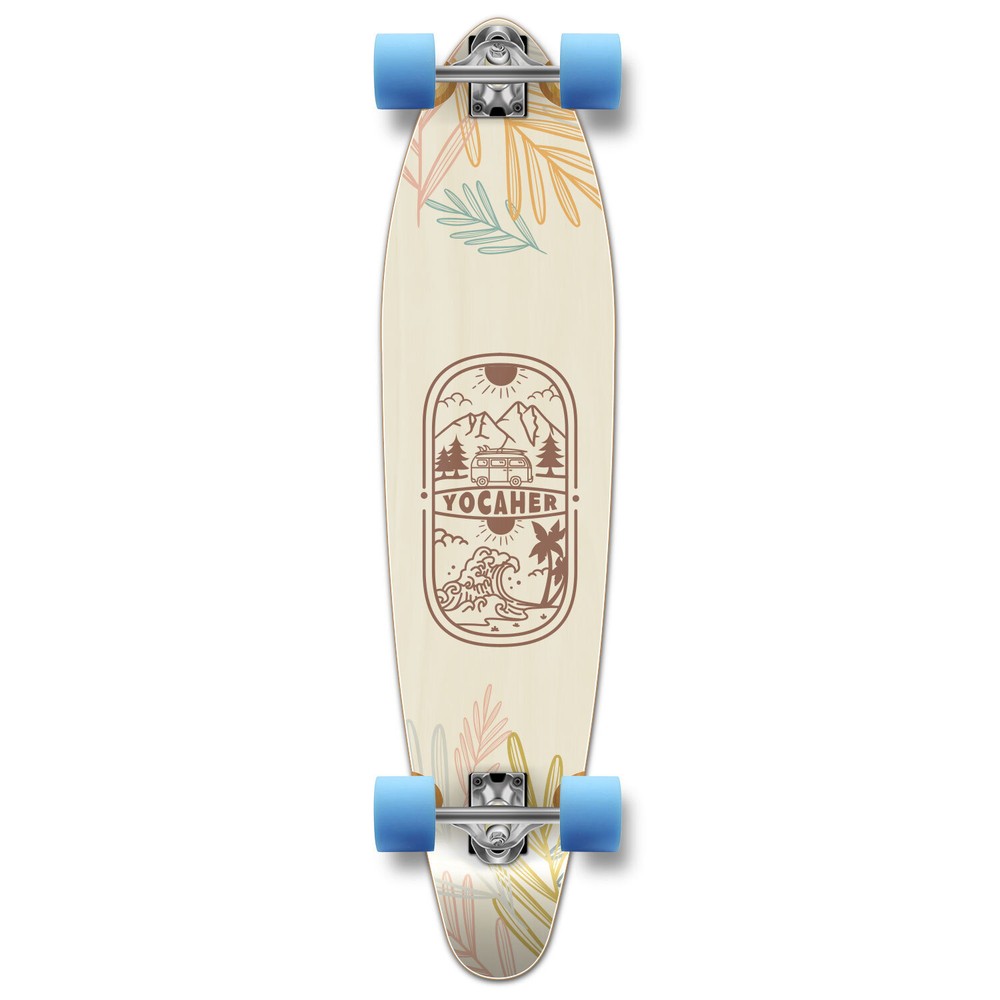 YOCAHER Longboard Complete - Earth Series - Adventure Colored