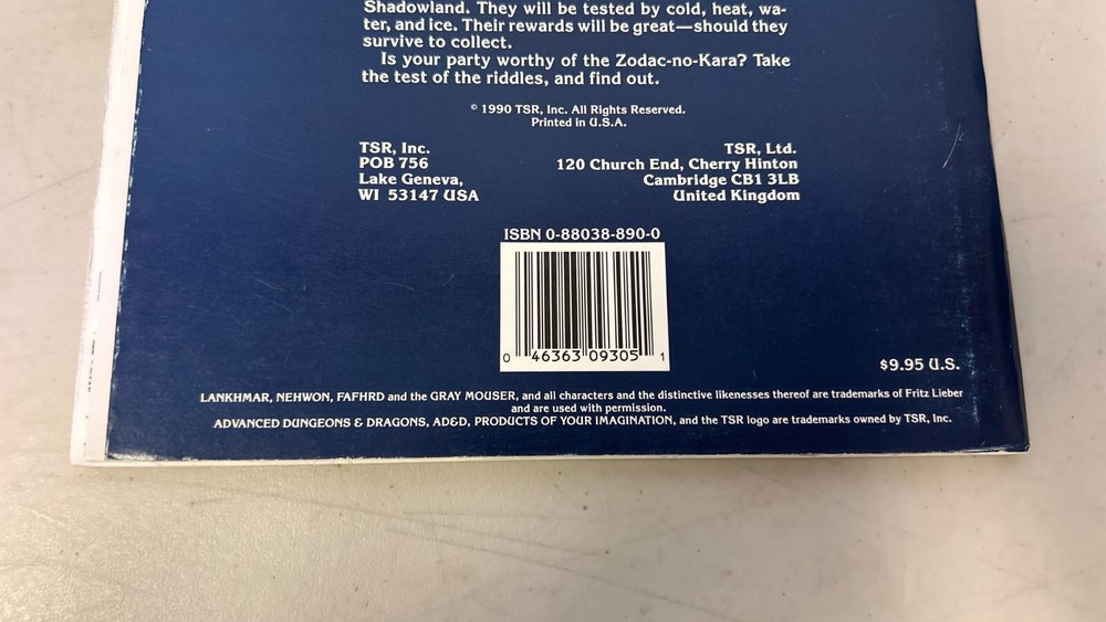 Advanced Dungeons & Dragons Nehwon Paperback