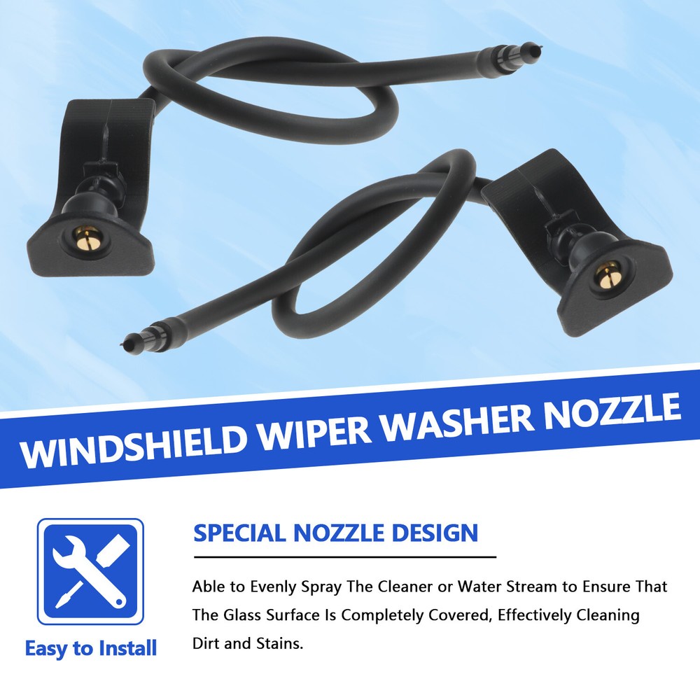 Front Windshield Wiper Nozzle Kit for 2011 2012 2013 2014 Ford Mustang Explorer