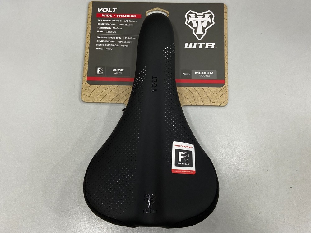 WTB Volt Wide Titanium Rail Medium Padding 150x265mm Saddle (Black)