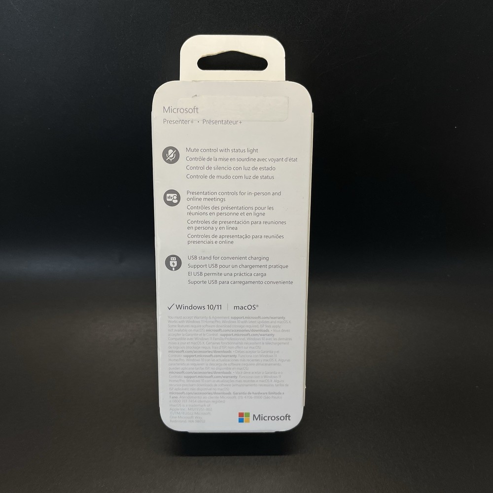 Microsoft Presenter+ Wireless and Bluetooth Presentation Remote Certified Teams