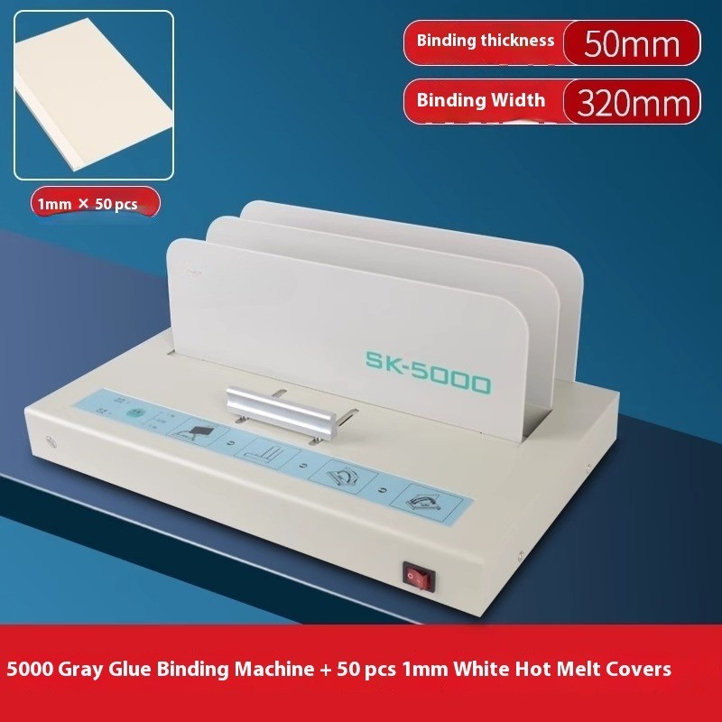 5000 Hot Melt Fully Automatic Binding Machine Office Perfect Binding Machine