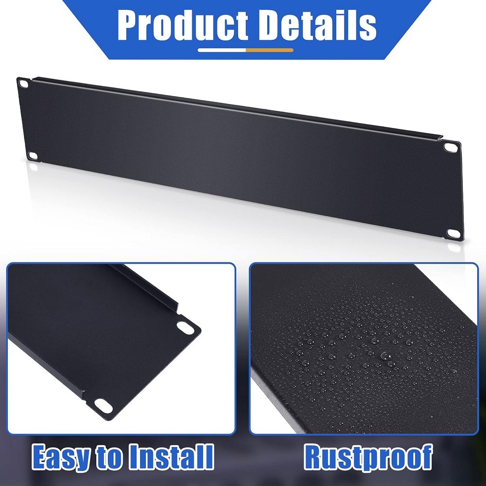 19" 2U Blank Space Plate Network Server Rack Mount Panel Thick Filler Spacer
