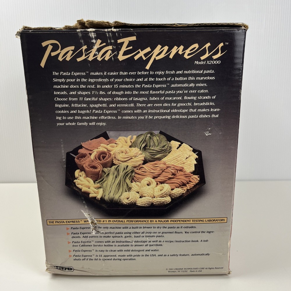 CTC Pasta Express X2000 Pasta Machine Open Box 100% Complete Tested & Working