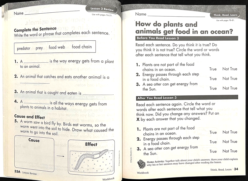 2nd Grade - SCIENCE - WORKBOOK - TEACHER GUIDE (2006, Scott Foresman)