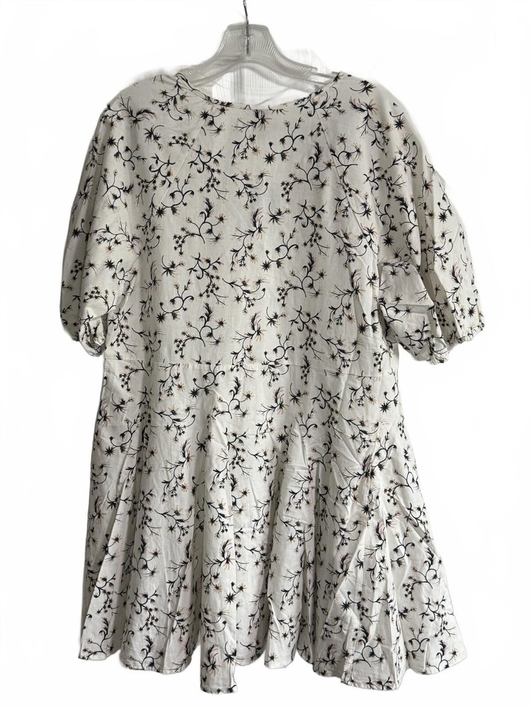 Universal Thread White Floral Puff‑Sleeve Top – XL
