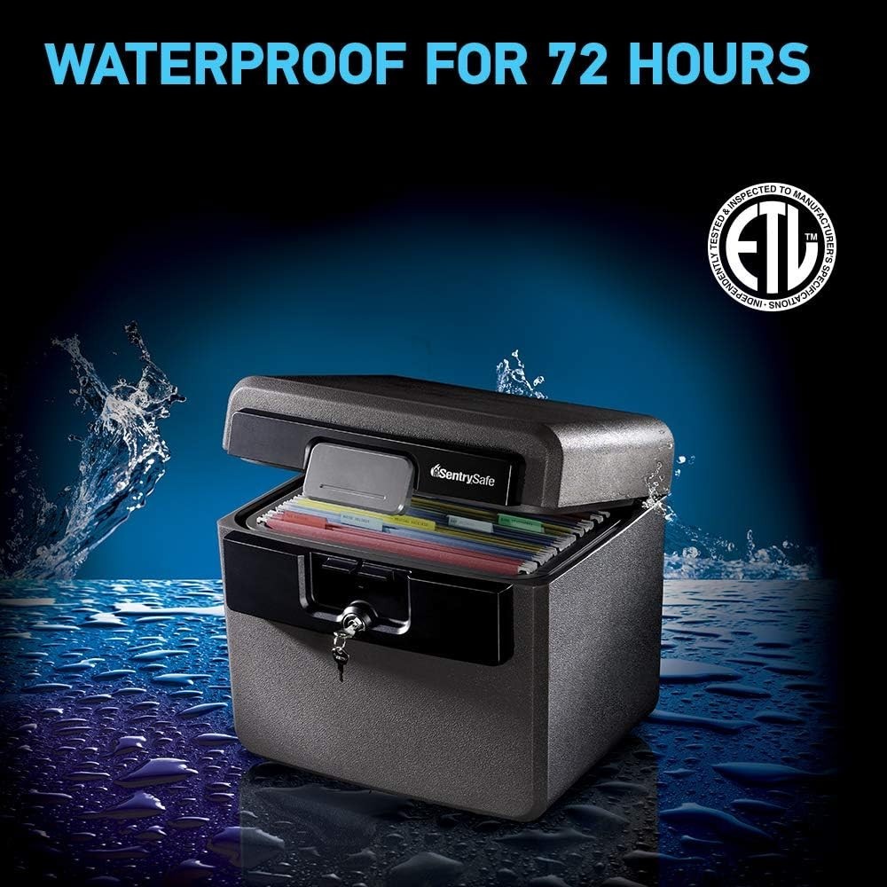 Fireproof & Waterproof Safe Box with Key Lock