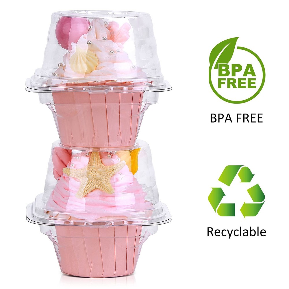 Cupcake Boxes Individual Cupcake Containers 50 Packs Regular Single Cupcake Hol