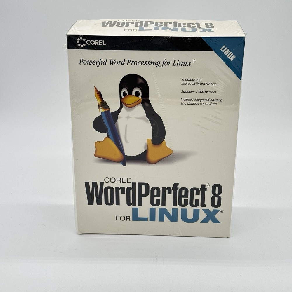 VINTAGE Corel WordPerfect 8 for Linux, NEW