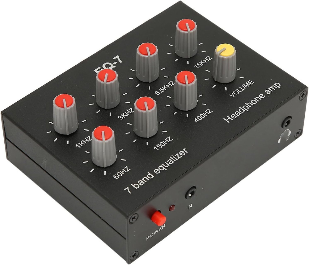 7 Band Sound Equalizer, Dual Channel Digital Equalizer Withoutput and Input, 12D