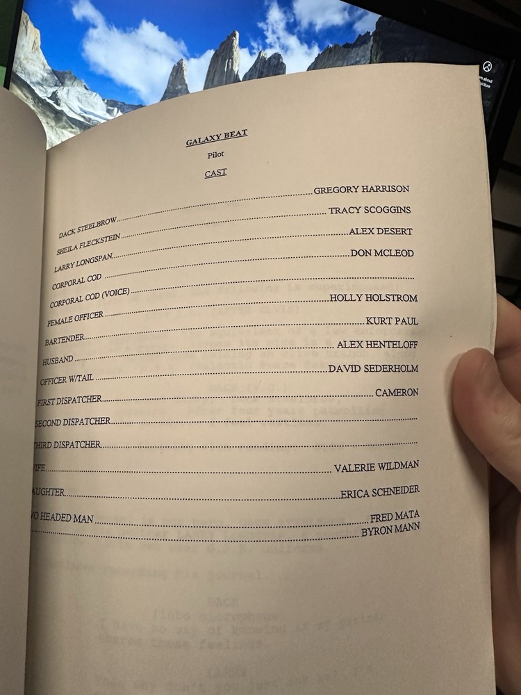 Galaxy Beat ORIGINAL SCRIPT Shooting Draft (Alan Spencer, March 15 1994) Sci Fi