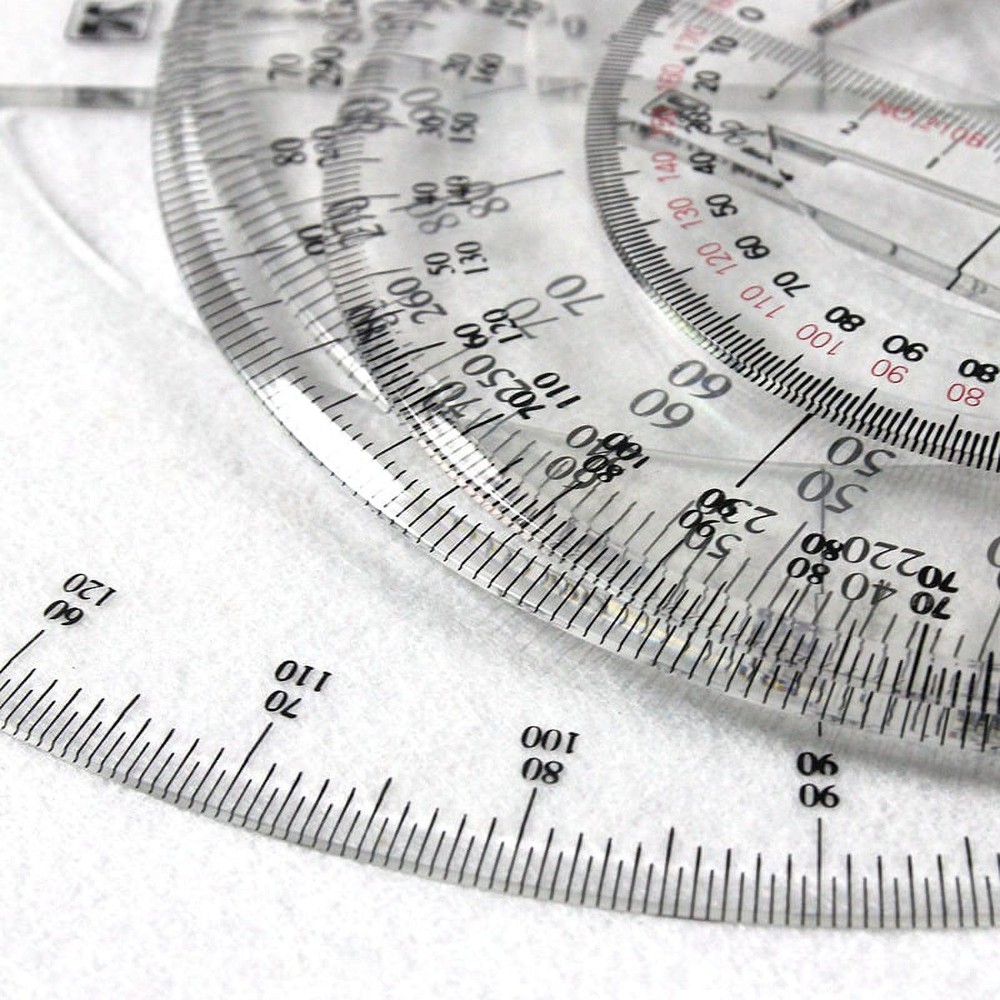 360 Degree Protractor Ruler 6 Inch Round Circle Protractor for Math Geometry