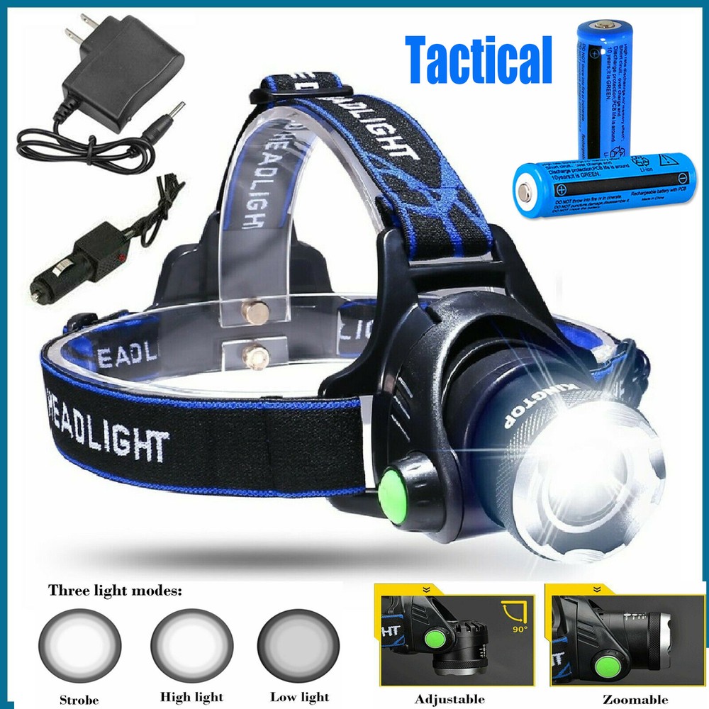 Brightness LED Headlight Headlamp Head Torch Flashlight Work Light Camping Lamp