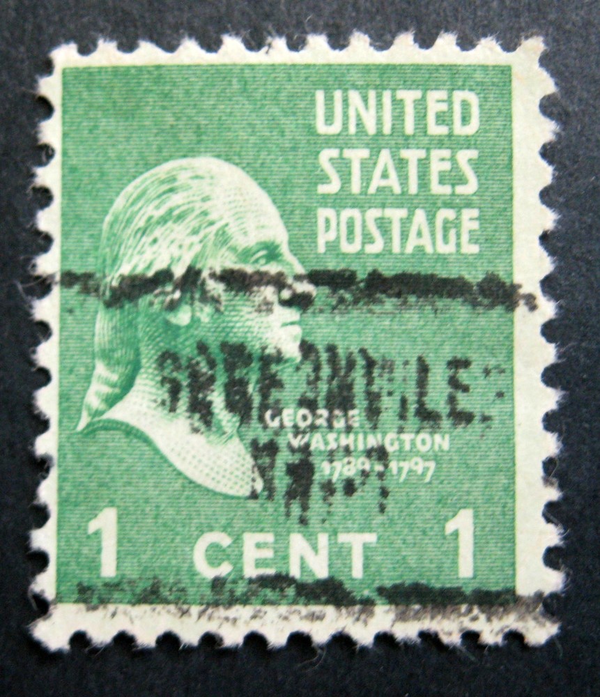 Sc # 804 ~ Used ~ 1 cent George Washington Issue, Precancel