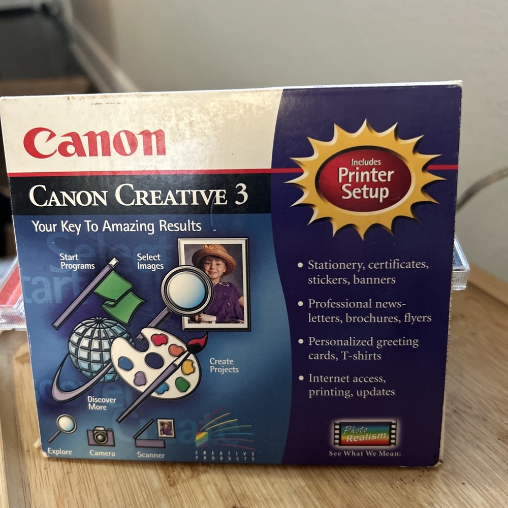 Vintage PC CD-ROM Canon Creative 3 For Windows 95