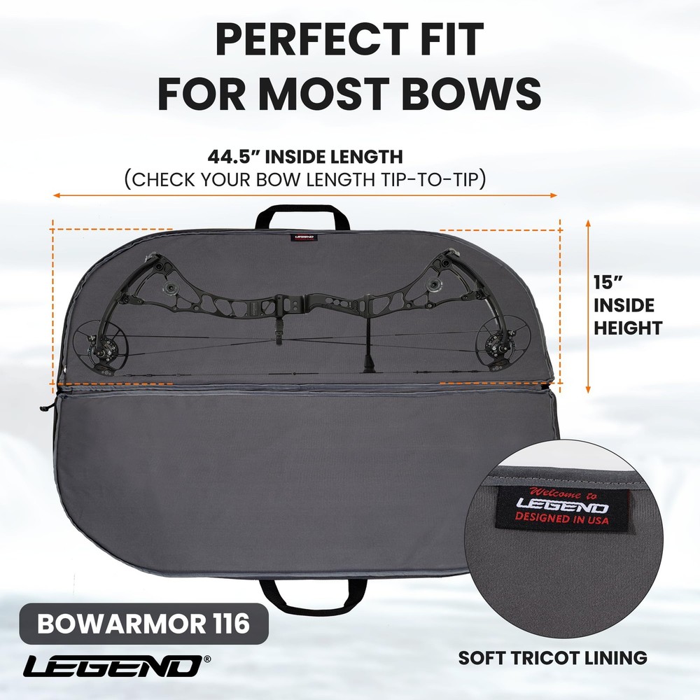 Bowarmor Soft Compound Bow Case - Lightweight Youth Bow Bag, Archery Case with
