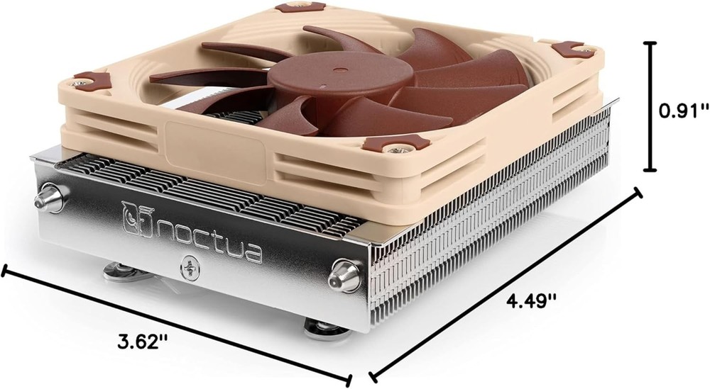 Low-Profile CPU Cooler for AMD AM4 Brown
