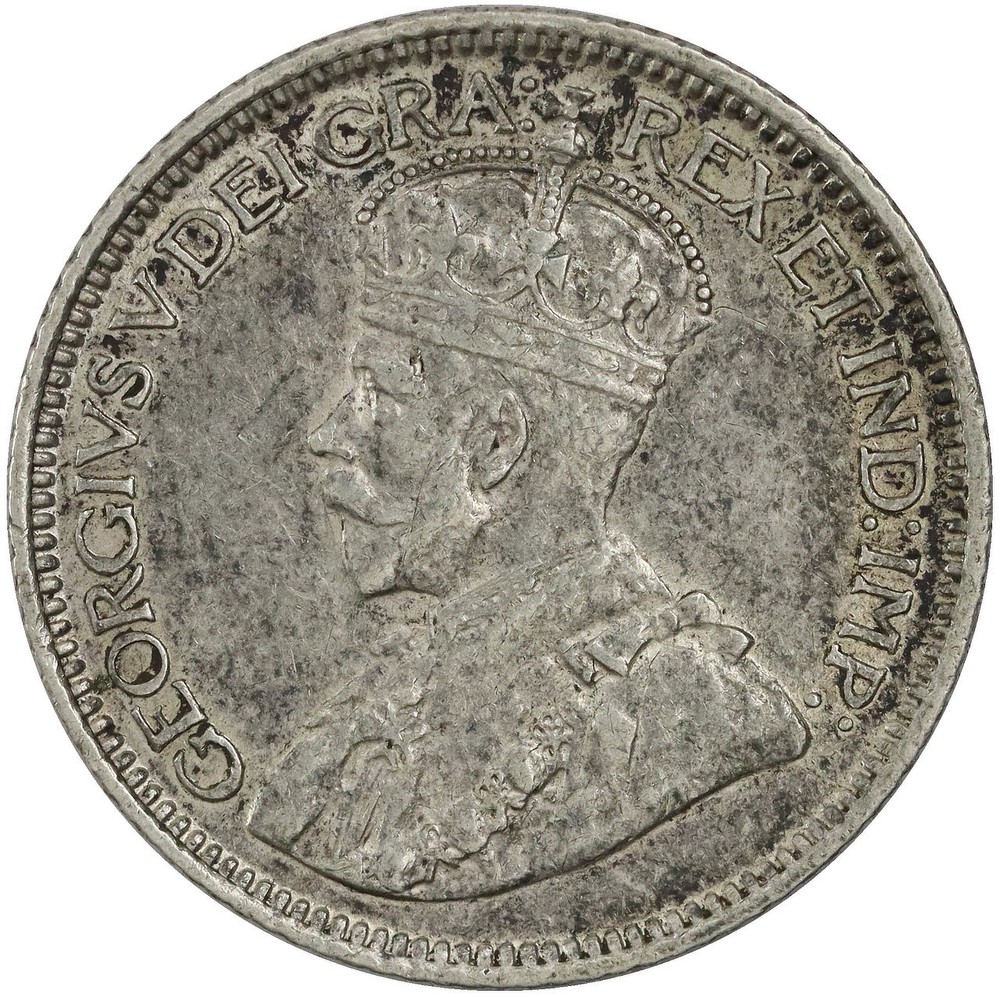 1919 Canada Silver 10 Cents - AU Condition!