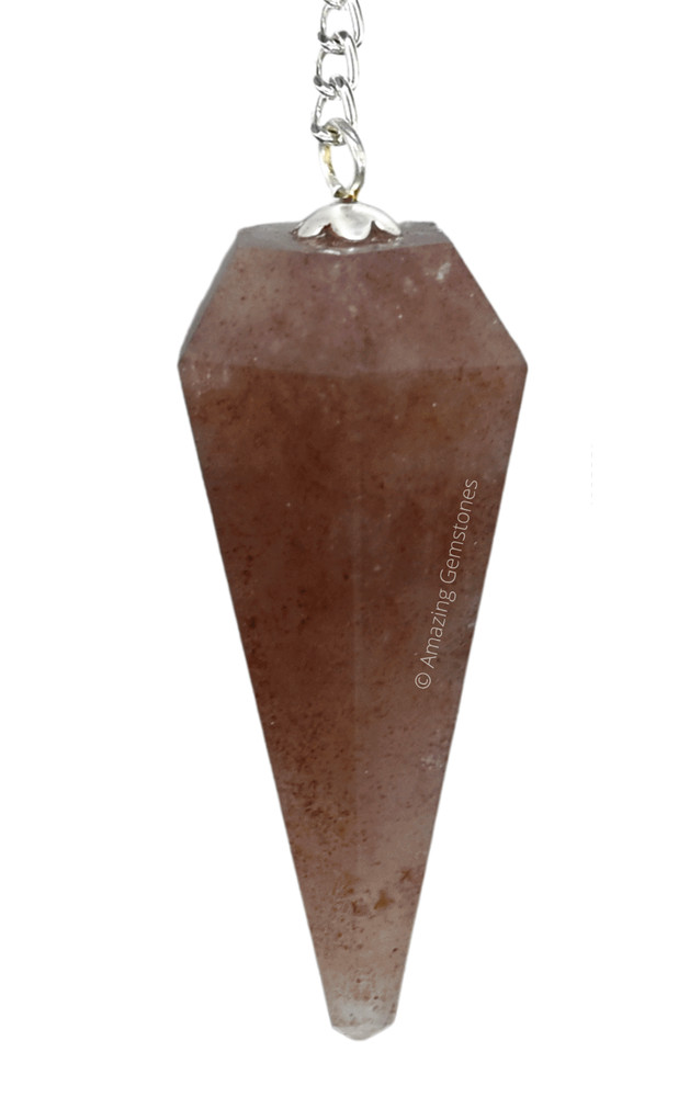 Strawberry Quartz Dowsing Crystal Pendulum
