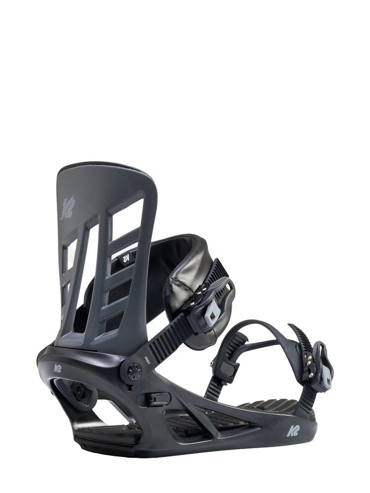 K2 Indy Men's Snowboard Bindings, Black/Grey, Medium MY26