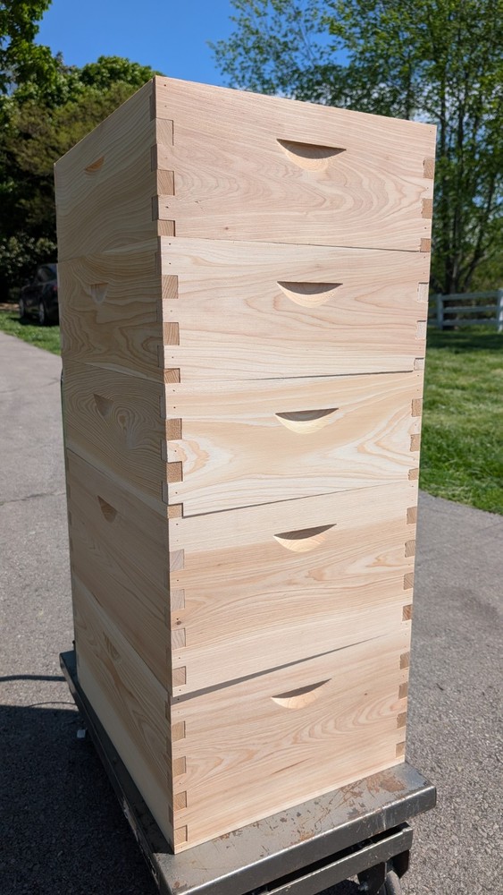 Beehive Beebox Two Deep Three Medium Supers Beekeeping Supplies Cypress