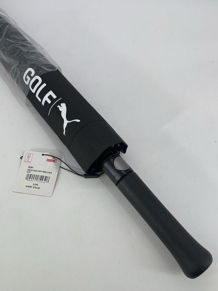 Double Canopy Puma Golf Umbrella - Black/White - New