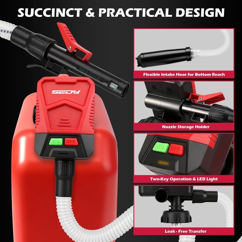 Automatic Fuel Transfer Pump with Auto-Stop Sensor(3.2 GPM)