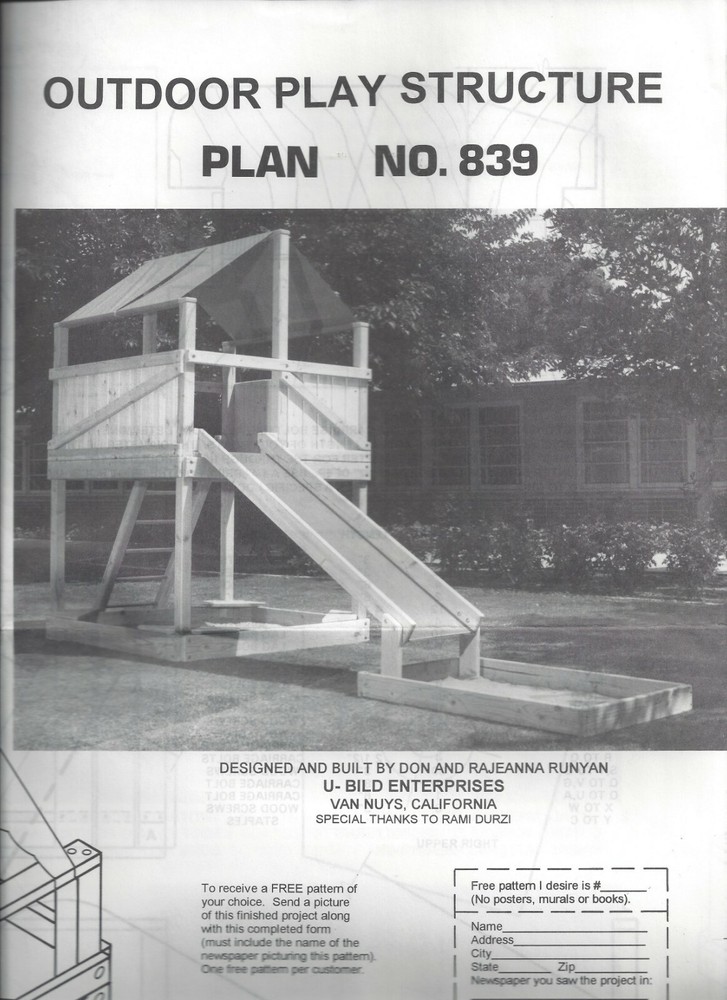 U-Bild Plan 839 - Outdoor Play Structure