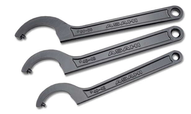 ASAHI TOOLS Hook Spanner Pin Type 25mm~115mm Made in Japan