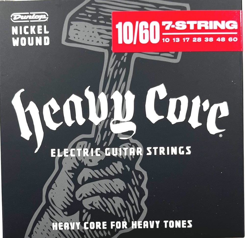 Dunlop Guitar Strings Electric 3 Sets Heavy Core 7 string guitar 10-60