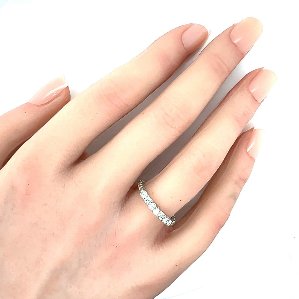 Scott Kay Diamond Stack Wedding Band Ring Platinum Size 5.5