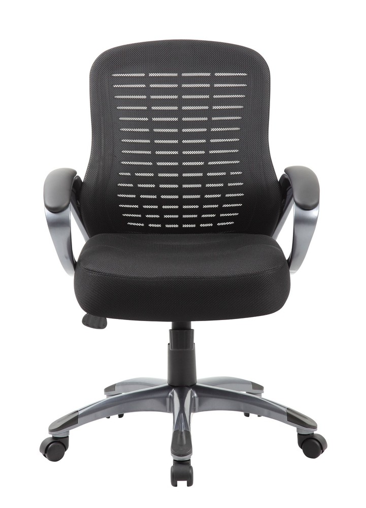 Boss Ribbed High Back Mesh Chair MODEL # B6756-BK