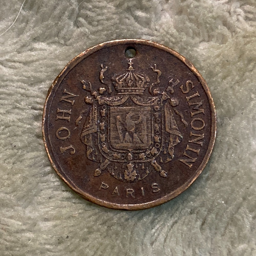 Undated French John Simonin Paris Copper Token