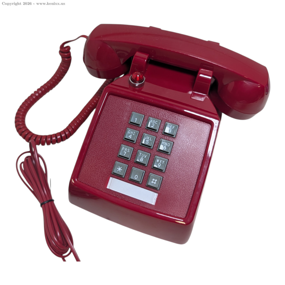 CORTELCO Red Vintage Push Button Phone