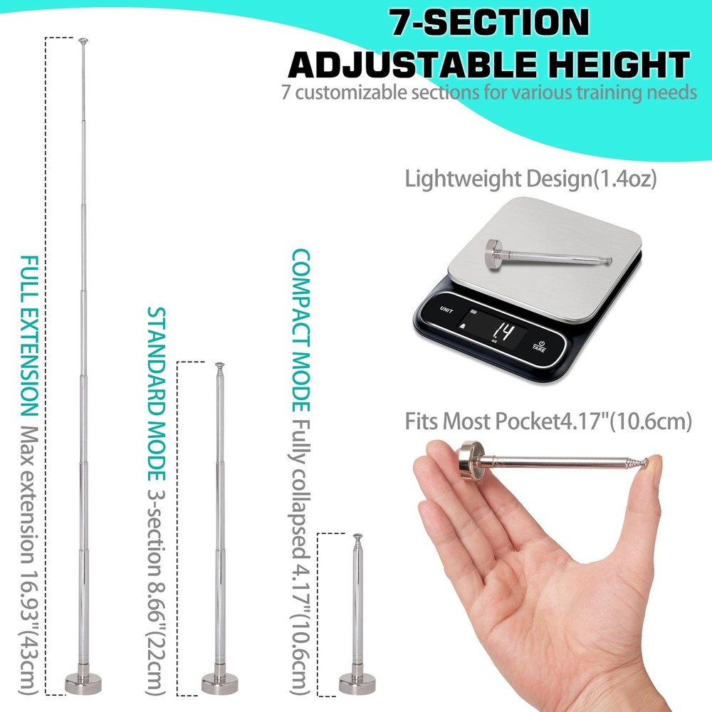 Golf Alignment Rod Training Aids Adjustable Length Pair