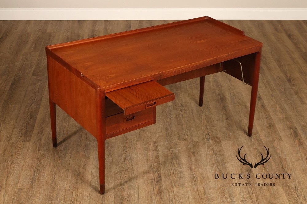 Danish Modern Teak Executive Writing Desk